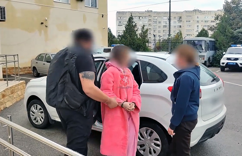 Задержанная питербурженка