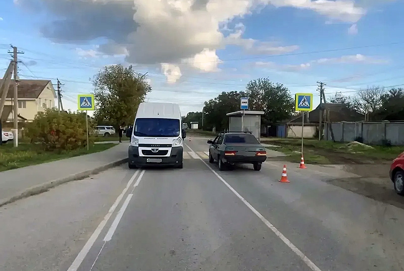 Наезд на девушку в саках