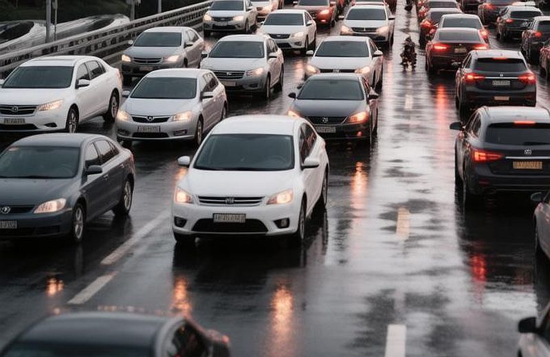На подъезде к Крымскому мосту скопилось около двух тысяч автомобилей