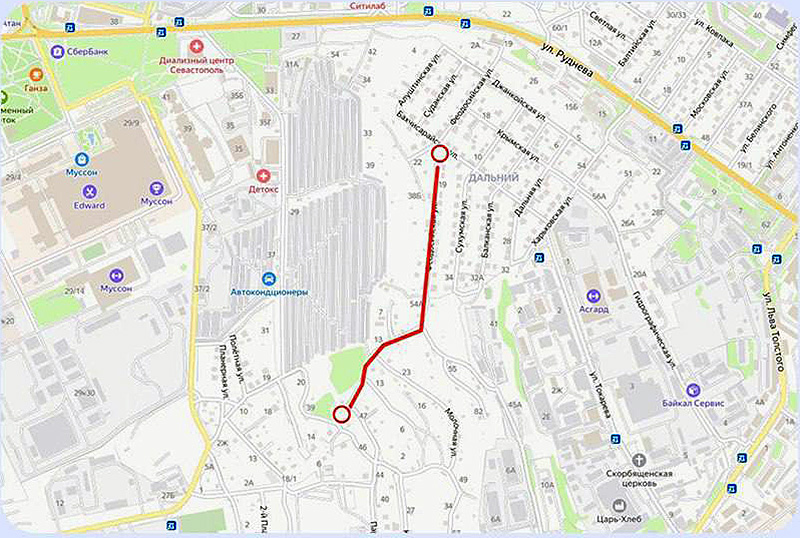 В Севастополе на четыре с половиной месяца перекроют дорогу в районе улицы Руднева