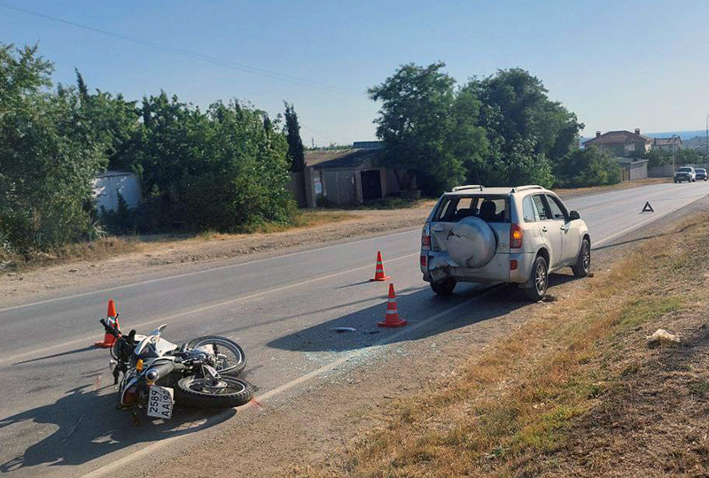 В Севастополе произошло ДТП с участием несовершеннолетнего мотоциклиста