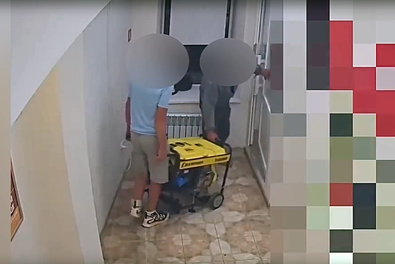 Ялтинец украл генератор, стоявший у входа в магазин (ВИДЕО)